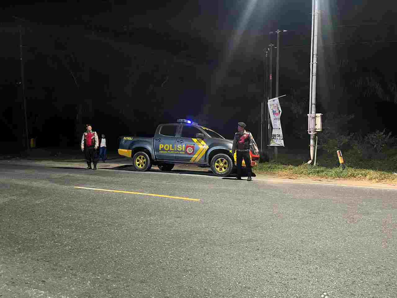 Patroli Blue Light Polres Batu Bara Jaga Keamanan Perkebunan Tanah Gambus