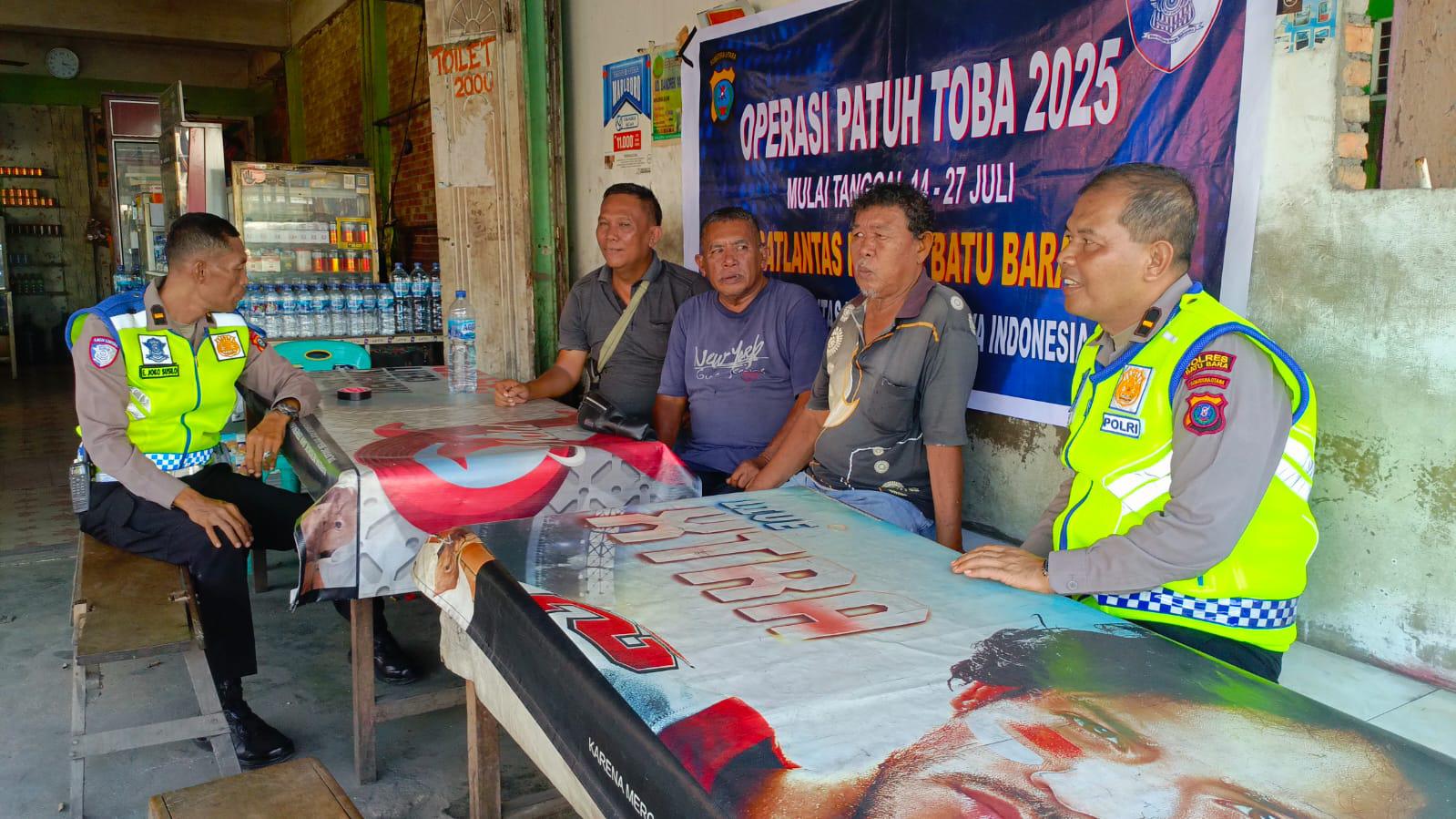 Satlantas Polres Batu Bara Sosialisasikan Operasi Patuh Toba 2025 kepada Sopir Angkot dan Betor