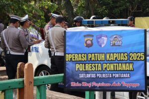 Hari ke-9 Operasi Patuh Kapuas 2025, Sat Lantas Polresta Pontianak Lakukan 16 Penindakan Tilang dan 13 Teguran