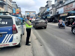 Satlantas Polres Batu Bara Atur Lalu Lintas dan Tertibkan Pelanggaran di Sejumlah Titik