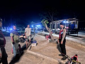 Sat Samapta Polres Batu Bara Sosialisasikan Kamtibmas di Simpang Ringroad Limapuluh