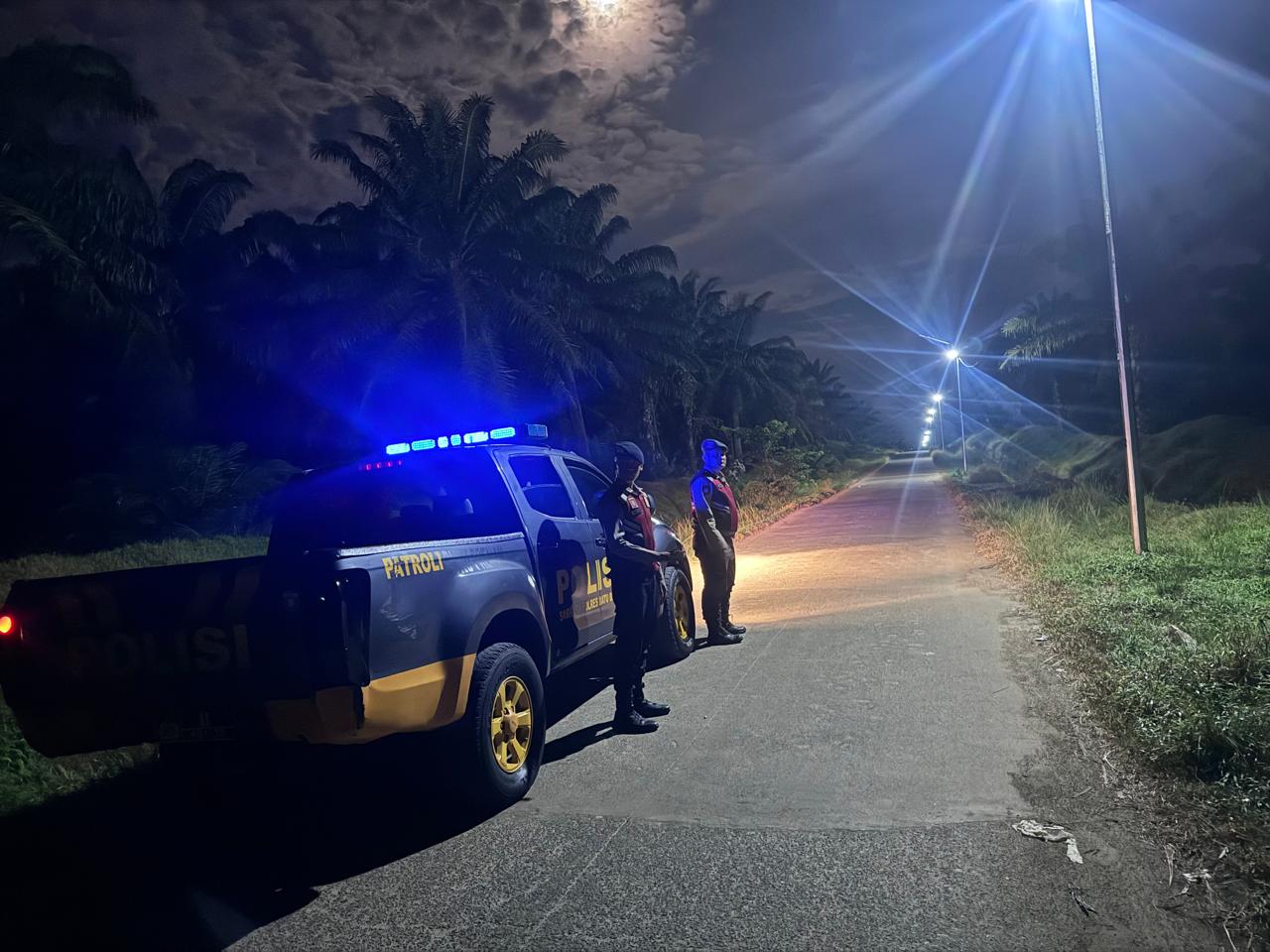 Patroli Blue Light Polres Batu Bara Amankan Jalinsum Simpang RSUD Batu Bara