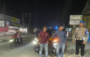 Polsek Labuhan Ruku Patroli Malam Cegah Gangguan Kamtibmas di Tiga Titik Rawan