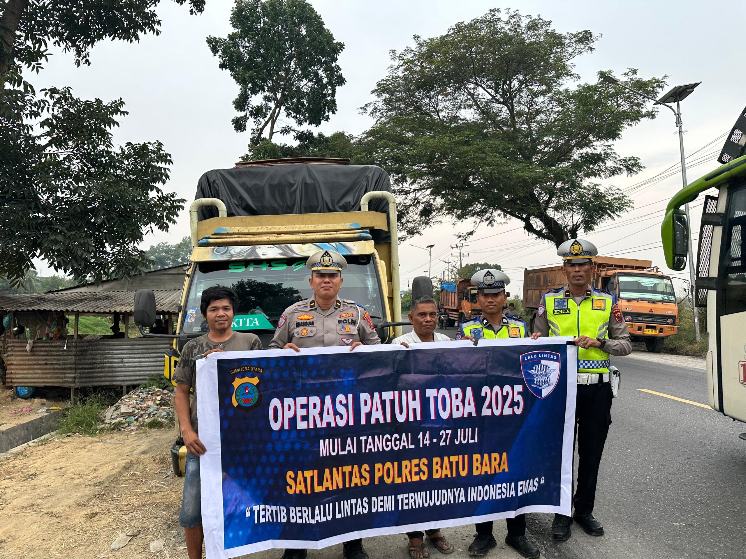 Satlantas Polres Batu Bara Sosialisasikan Operasi Patuh Toba 2025