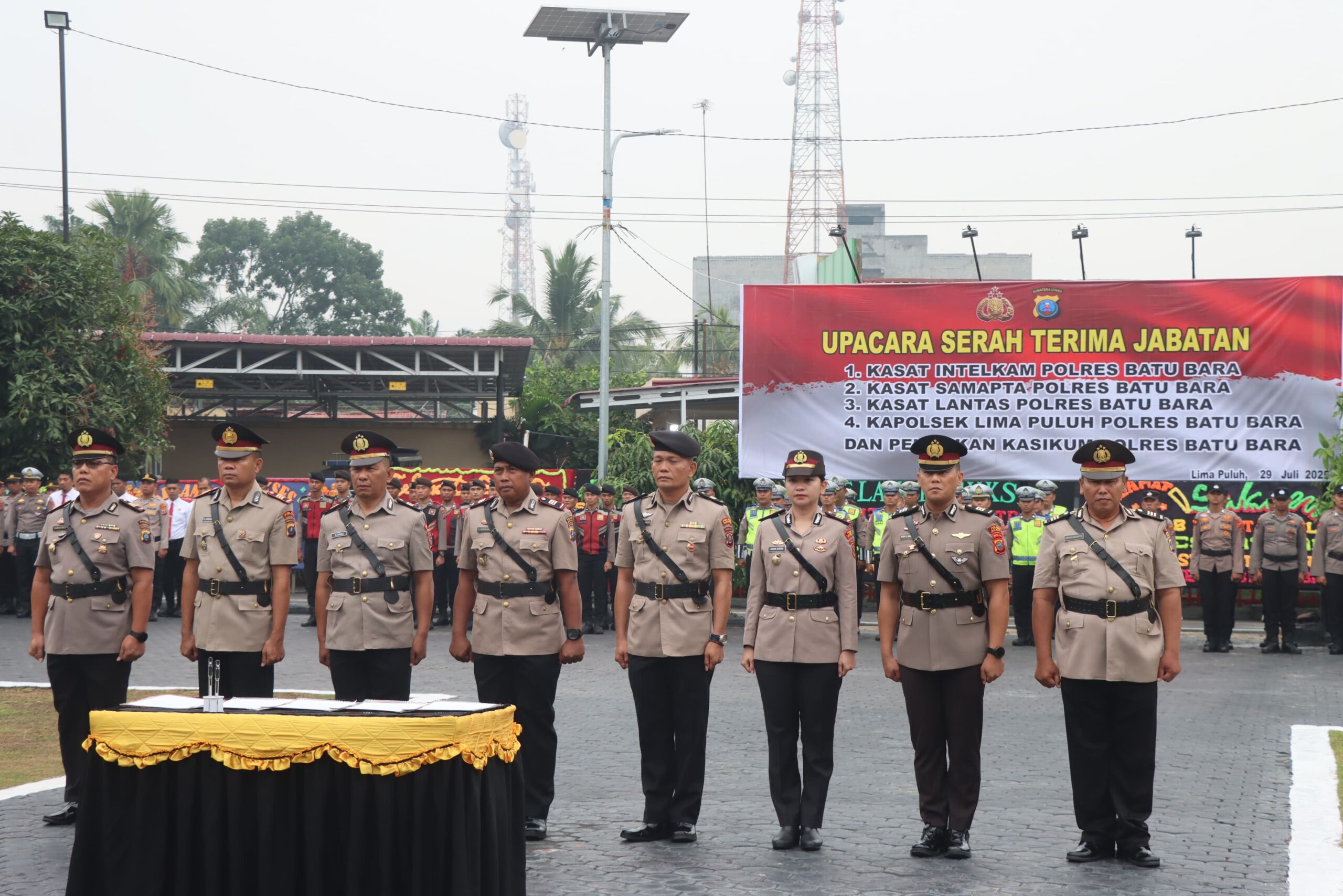 Polres Batu Bara Gelar Upacara Serah Terima Jabatan dan Pelantikan Pejabat Utama