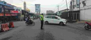 Satlantas Polres Batu Bara Amankan Arus Lalu Lintas di Sejumlah Titik Rawan