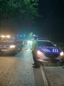 Patroli Blue Light Satlantas Polres Batu Bara Jaga Kamseltibcarlantas di Sejumlah Titik Rawan
