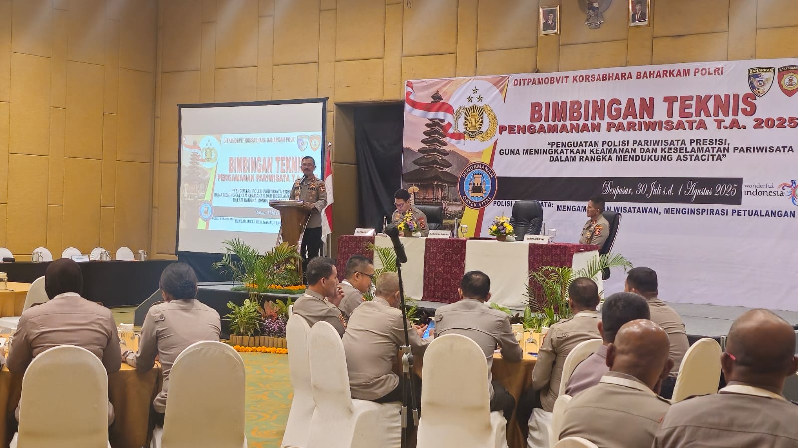 Bimbingan Teknis Pengamanan Pariwisata 2025 Dimulai, Perkuat Polisi Pariwisata Presisi di Bali
