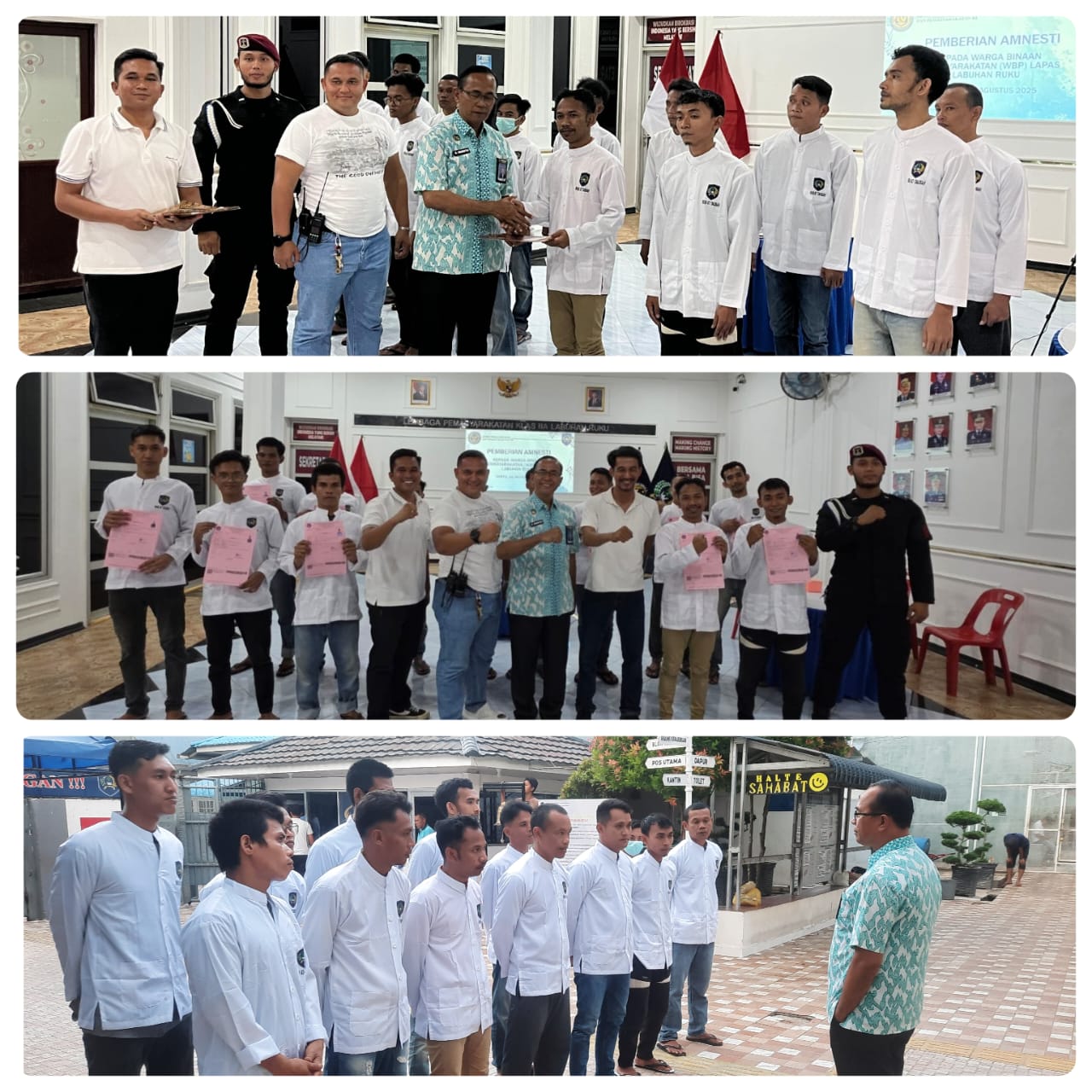 13 Narapidana Lapas Kelas IIA Labuhan Ruku Bebas Berdasarkan Amnesti Presiden