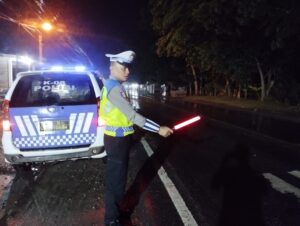 Satlantas Polres Batu Bara Patroli Blue Light, Jaga Keamanan dan Kelancaran Lalu Lintas