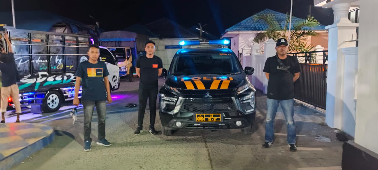Polsek Labuhan Ruku Patroli Malam Cegah Gangguan Kamtibmas