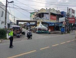 Satlantas Polres Batu Bara Jaga Kelancaran Arus Lalu Lintas di Sejumlah Titik