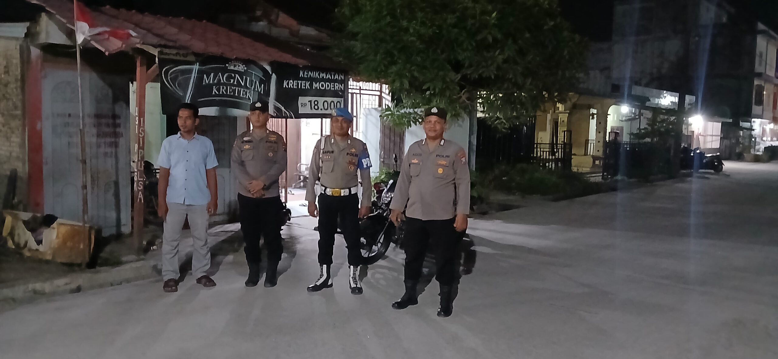 Polsek Medang Deras Giatkan Patroli Malam, Perangi Kejahatan dan Jaga Keamanan Warga