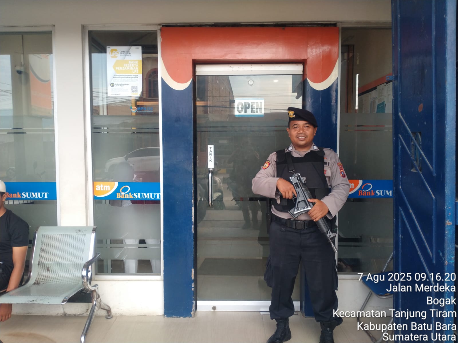 Sat Samapta Polres Batu Bara Perketat Pengamanan Objek Vital Perbankan