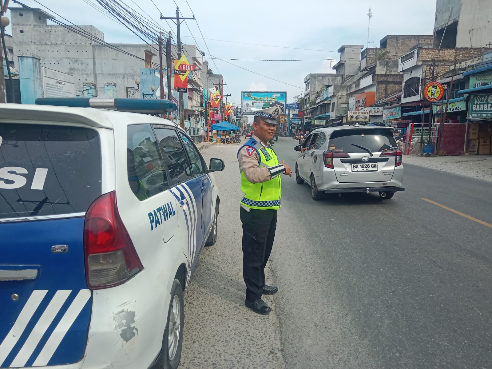 Satlantas Polres Batu Bara Gencar Atur Lalu Lintas Sore, Jaga Kamseltibcarlantas Tetap Kondusif