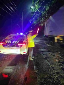 Satlantas Polres Batu Bara Tingkatkan Keamanan dengan Patroli Blue Light