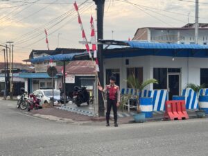Sat Samapta Polres Batu Bara Gelar Strong Point Pagi, Tingkatkan Keamanan dan Kelancaran Lalu Lintas