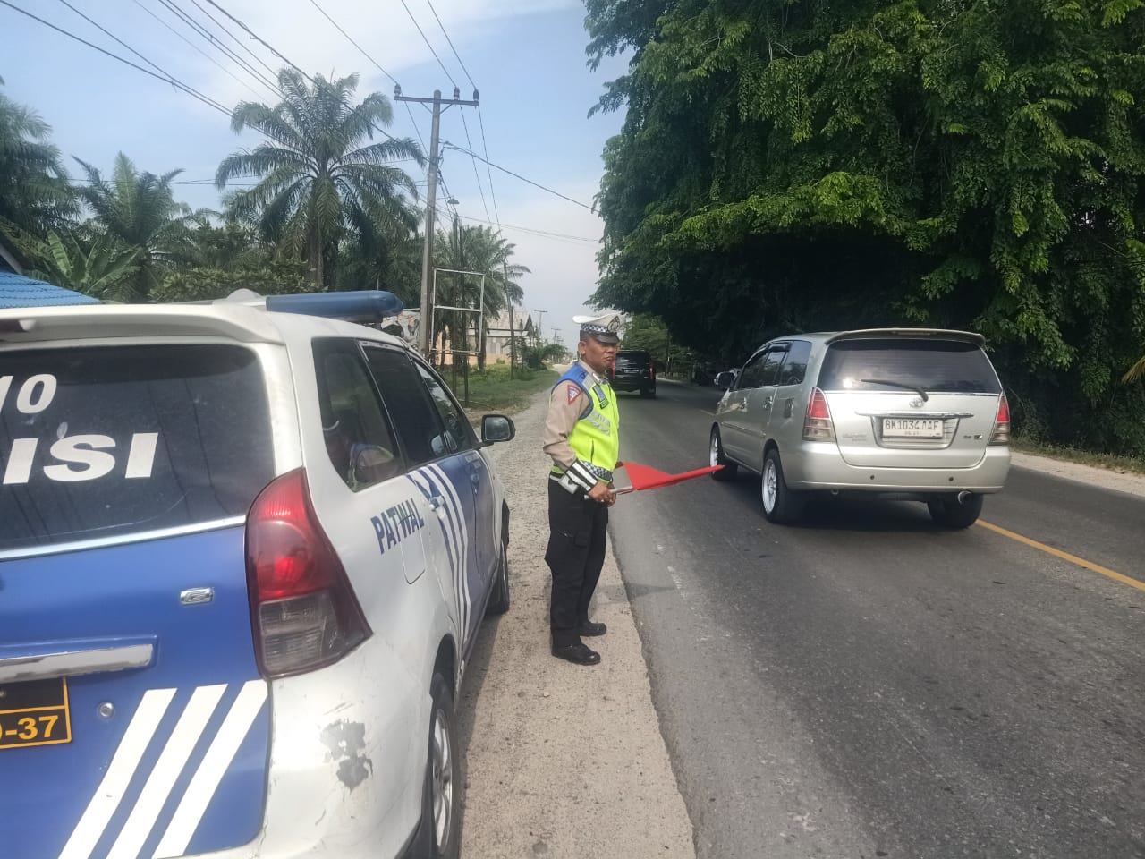 Satlantas Polres Batu Bara Gelar “Patroli Kibas Bendera,” Upaya Preventif Jaga Keamanan dan Kelancaran Lalu Lintas