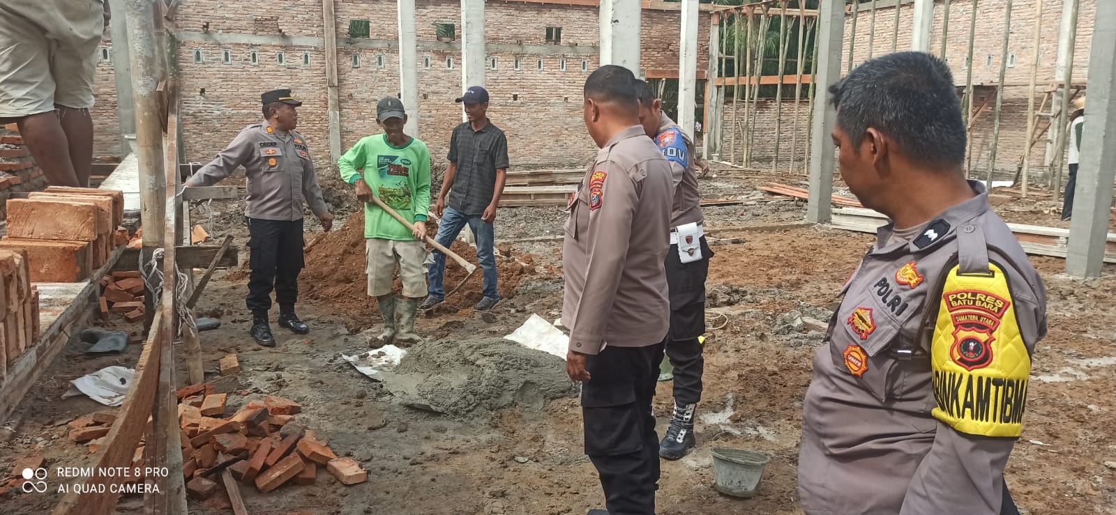 Kapolsek Labuhan Ruku Kontrol Pembangunan SPPG, Dukung Program Nasional Makan Bergizi Gratis