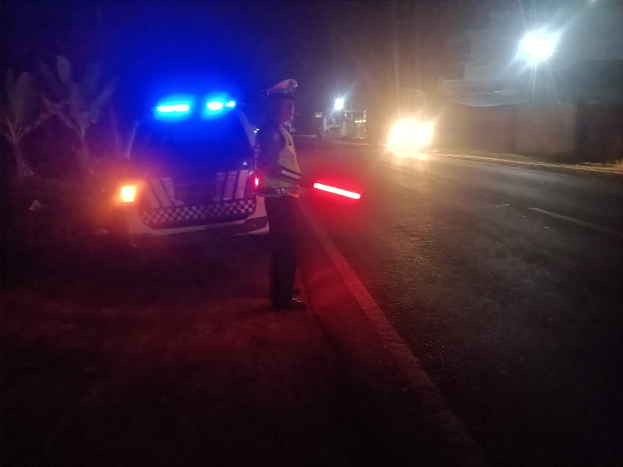 Sat Lantas Polres Batu Bara Gelar Pengaturan Lalu Lintas dan Patroli Blue Light, Ciptakan Kamseltibcarlantas Kondusif