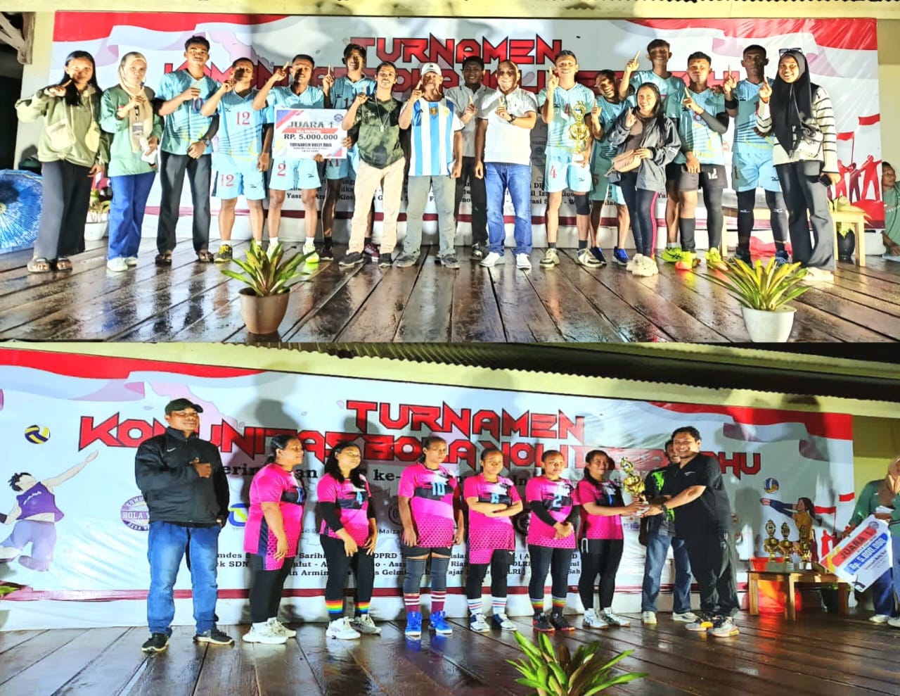 Tournament Voleyball Desa Sahu Sukses Di Gelar, Ini Tim Yang Keluar Sebagai Juara