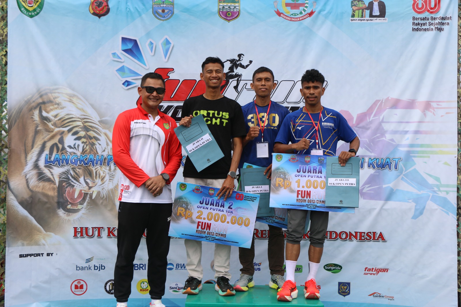 Ribuan Warga Meriahkan Fun Run Kodim 0613/Ciamis di Puncak HUT RI ke-80
