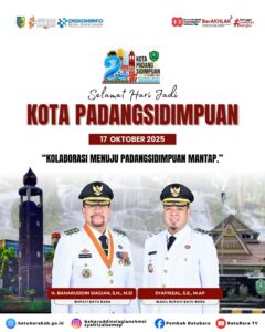 Kabupaten Batu Bara Kirimkan Ucapan Selamat Hari Jadi Penuh Makna kepada Kota Padangsidimpuan