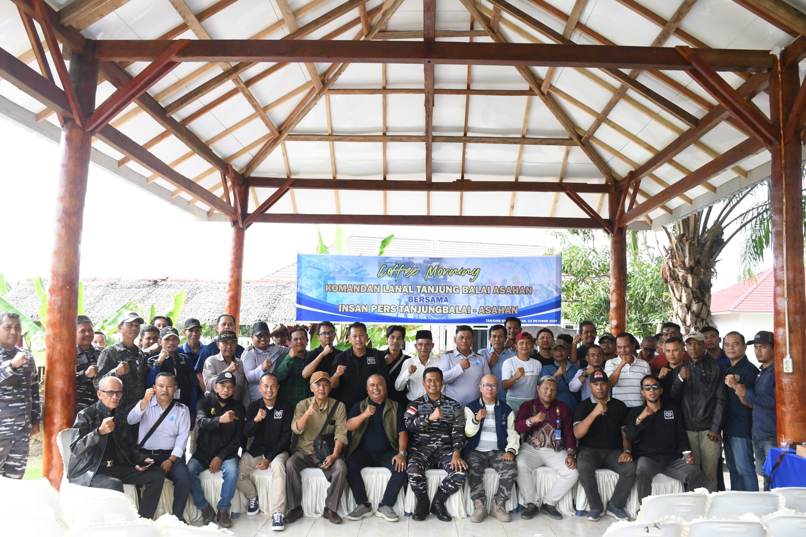 Lanal TBA Gelar Coffee Morning dengan Sinergitas Insan Pers, Perkuat Kerja Sama.