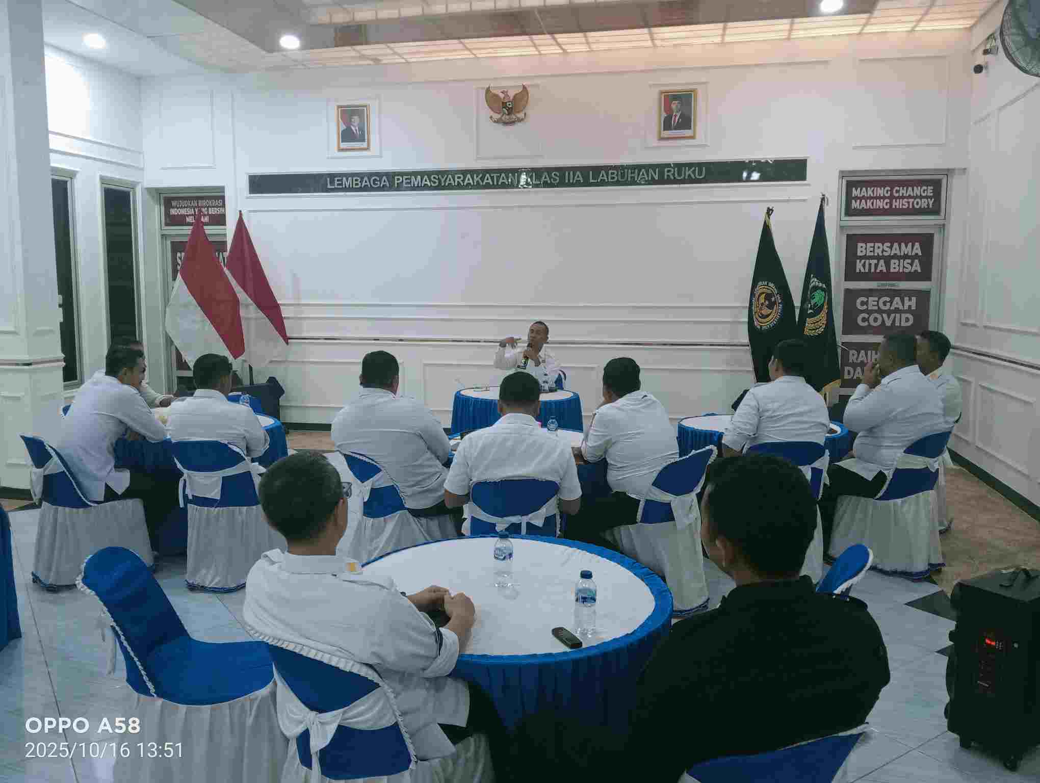 Kalapas Labuhan Ruku Perketat Pengamanan dan Berantas Narkoba Pasca Rapat Internal