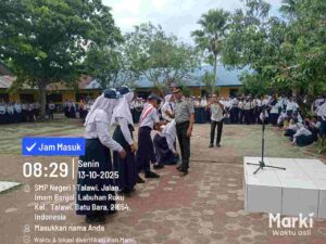 Kalapas Labuhan Ruku Gencarkan Sosialisasi Bahaya Narkoba Melalui Kuis Interaktif di SMPN 1 Talawi