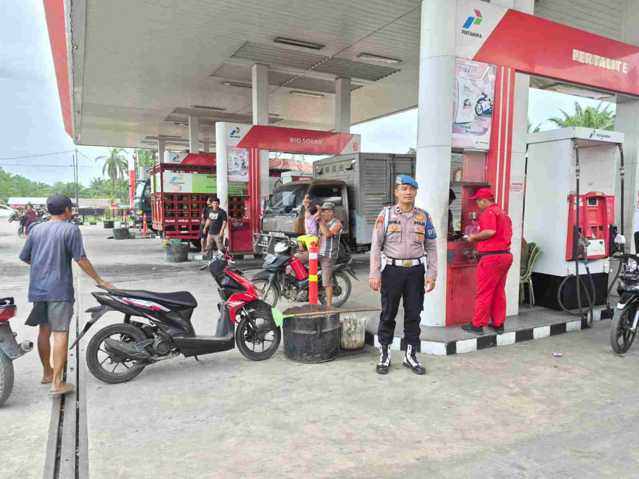 Polsek Labuhan Ruku Gelar Monitoring SPBU dan SPBUN, Pastikan Ketersediaan BBM Aman dan Lancar