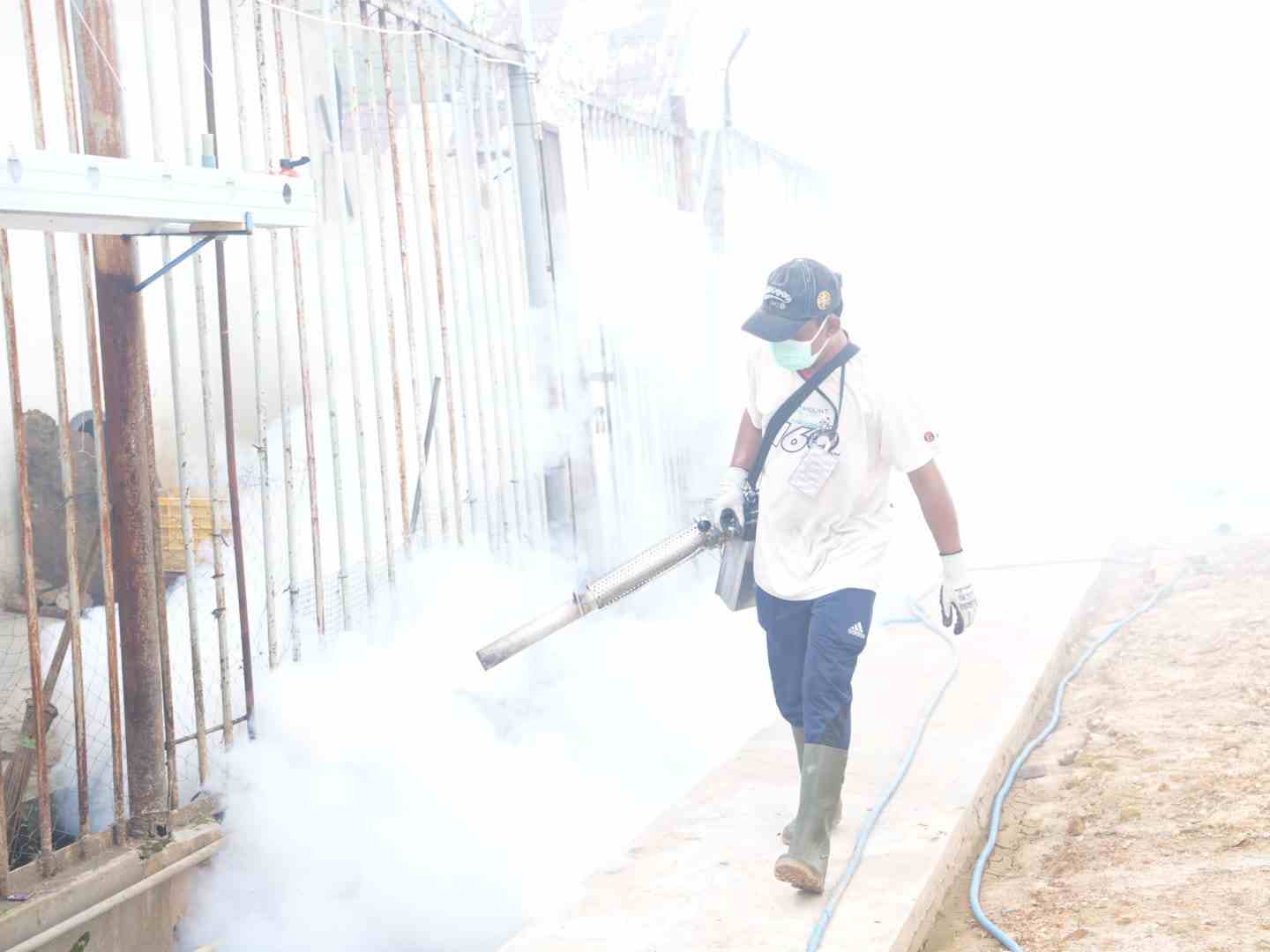 Rutan Pangkalan Brandan Fogging Seluruh Area, Antisipasi Penyakit Pasca Penyebaran Banjir