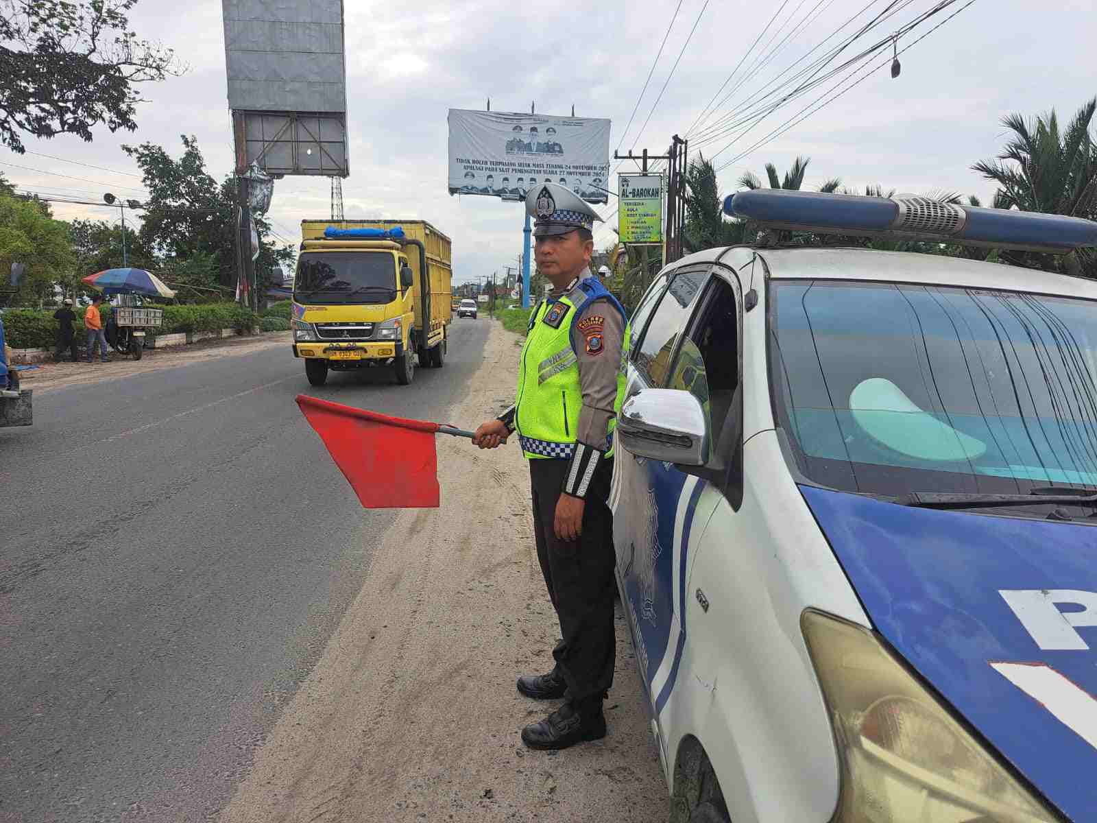 Sat Lantas Polres Batu Bara Gelar Patroli “Kibas Bendera”, Tingkatkan Kesadaran dan Cegah Laka Lantas