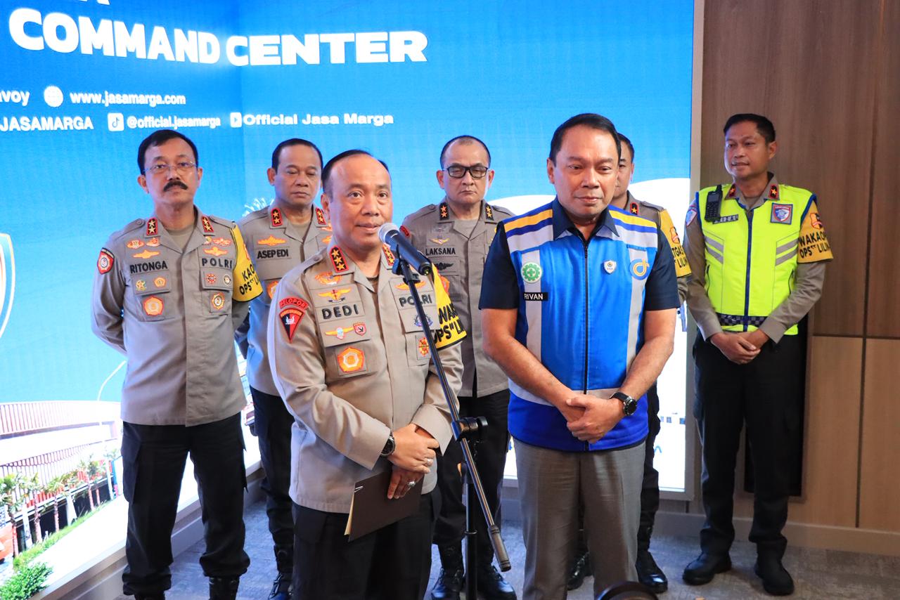 Wakapolri Pantau Arus Balik Nataru di Command Center Jasa Marga Jatiasih, Apresiasi Sinergi Pengamanan