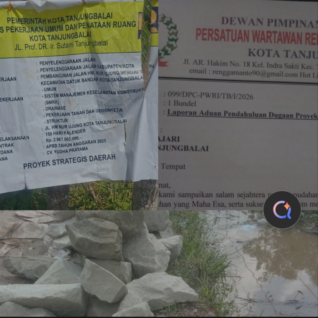 PWRI Laporkan Proyek Jalan HM. Nur Ujung, Kajari Tanjungbalai Janji Tindak Lanjuti Apa benar kota Tanjungbalai kejaksaan tak layak lagi untuk pembangunan di perhatikan