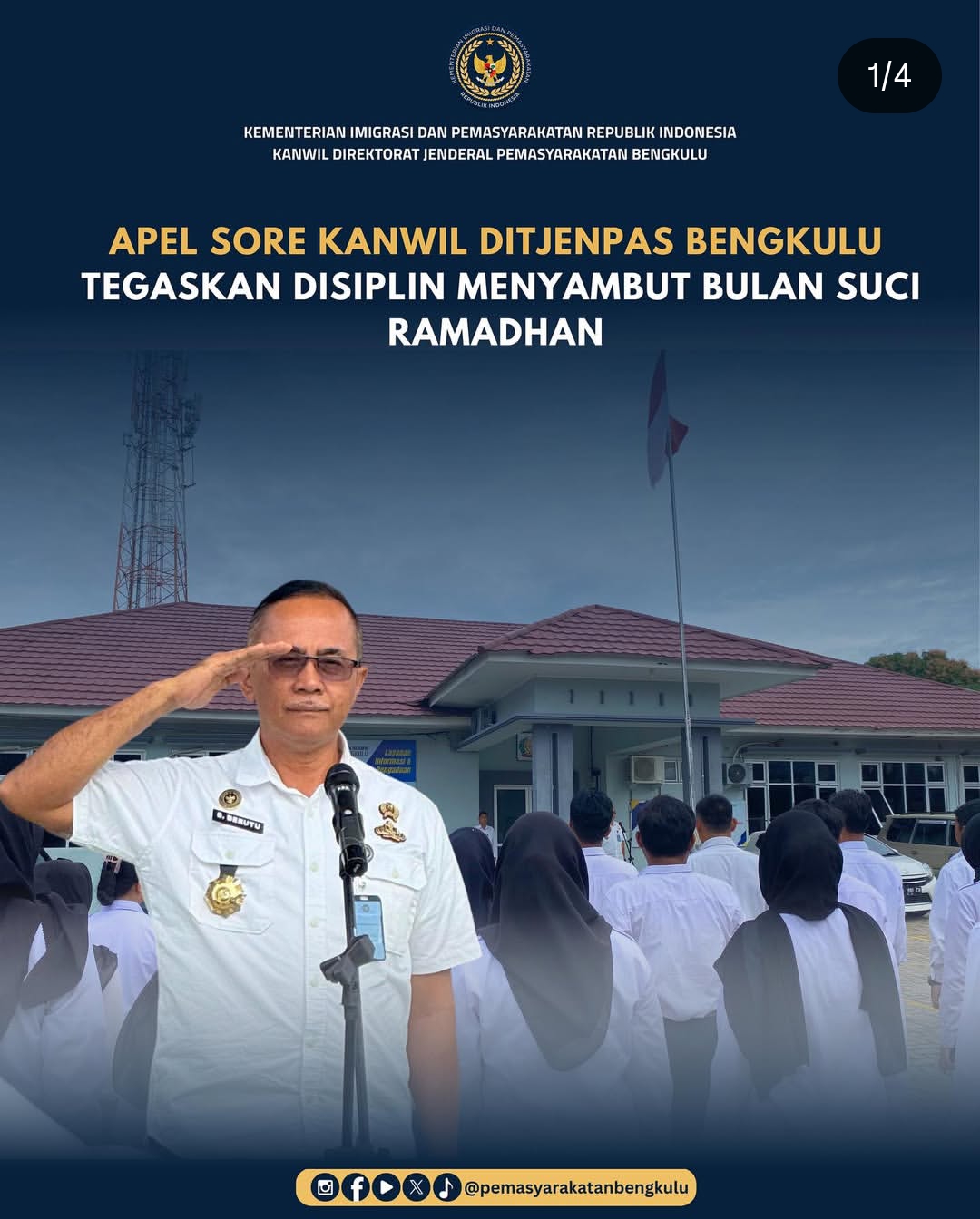 Kanwil Ditjenpas Bengkulu Perketat Disiplin Pegawai Sambut Ramadan