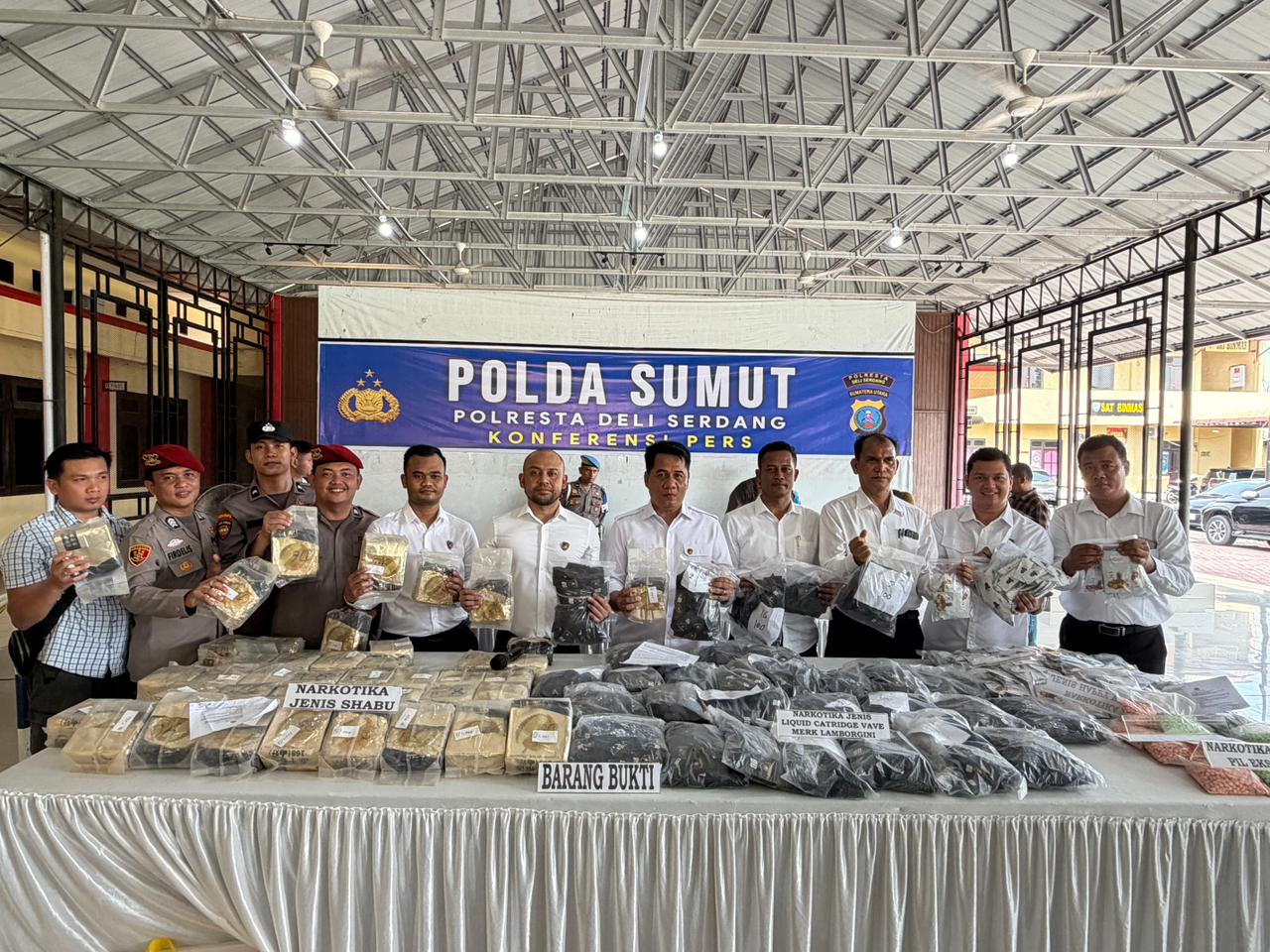 Polresta Deli Serdang Ringkus Pengiriman Narkoba dari Malaysia – Sita Barang Bukti Rp57 Miliar dan Selamatkan 250 Ribu Jiwa