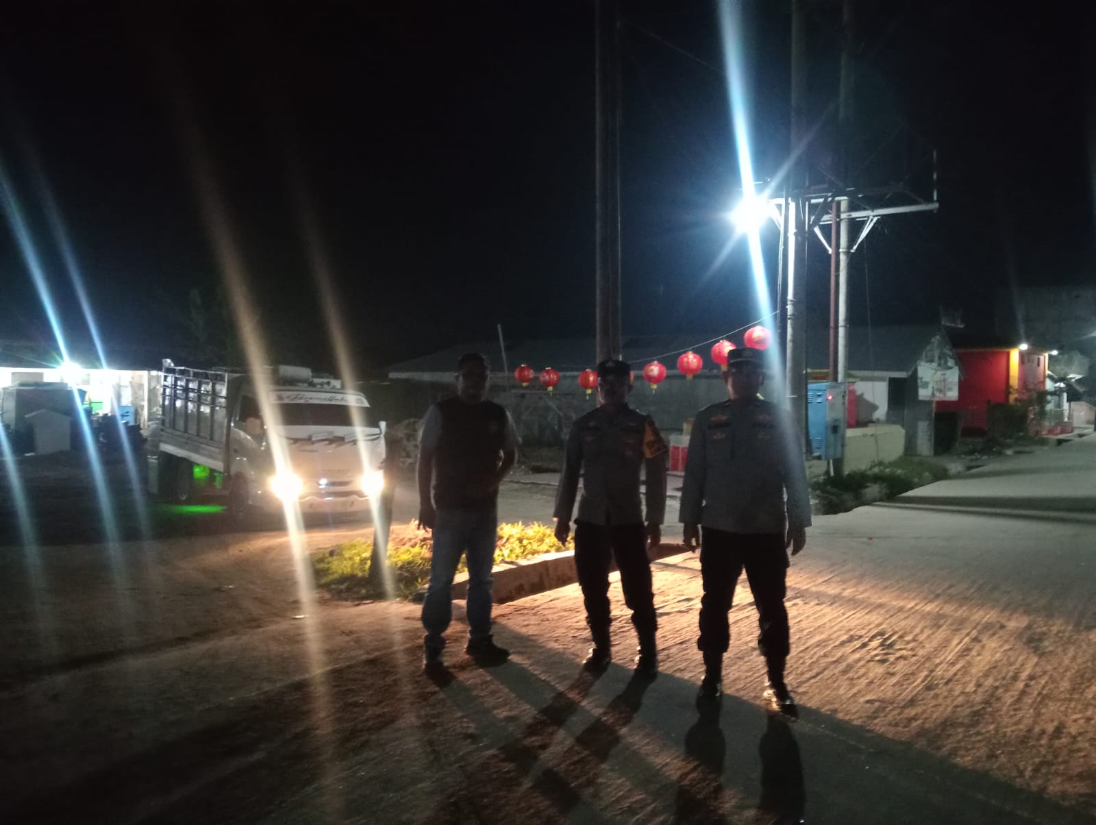 Polsek Medang Deras gelar patroli malam gabungan, antisipasi kejahatan dan tawuran di wilayahnya